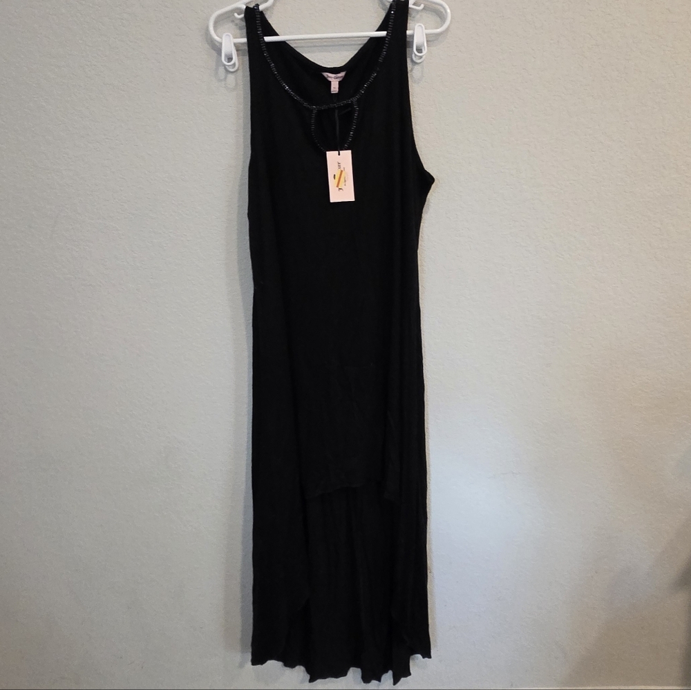 Juicy Couture Black Sleeveless High-Low Maxi Dress